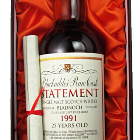 Bladnoch 25 Years Old by Blackadder Statement Single Cask