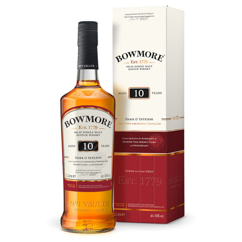 Bowmore 10 Year Old Dark & Intense Single Malt Whisky 1L - Image 2