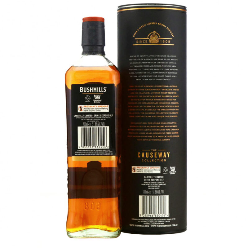 Bushmills 2012 Burgundy Cask Finish The Causeway Collection 2022 Release - Image 3