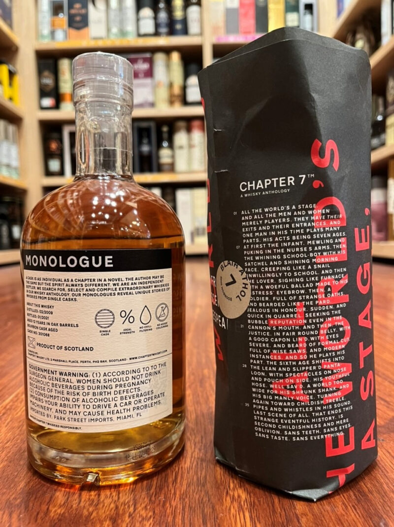 Blair Athol 12 Year Old, 2009, Bourbon Cask, by Chapter 7 Monologue - Image 3