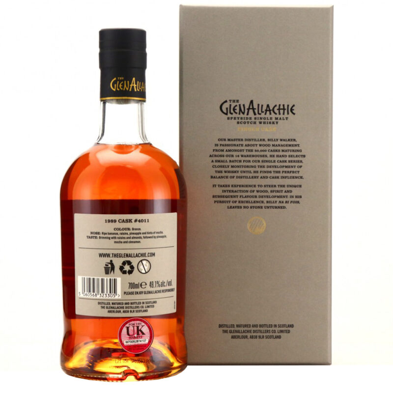 GlenAllachie 31 Years Old 1989 Single Cask No 4011 Single Malt Whisky - Image 3