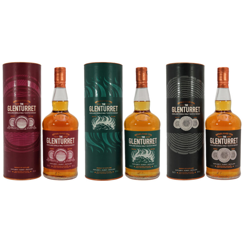 Glenturret Edition 2014 Bundle Sherry, Triple Wood and Peated - Image 2