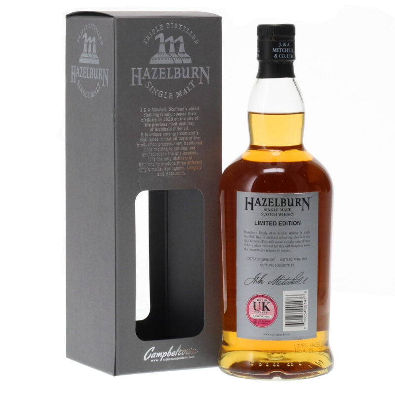 Springbank Hazelburn 13 Year Old 2007 Limited Edition Single Malt Whisky - Image 4