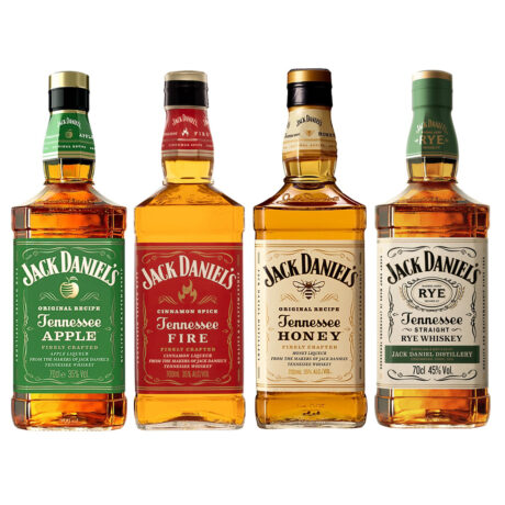 Jack Daniel's Apple Fire Honey Rye 4x700ml Bundle