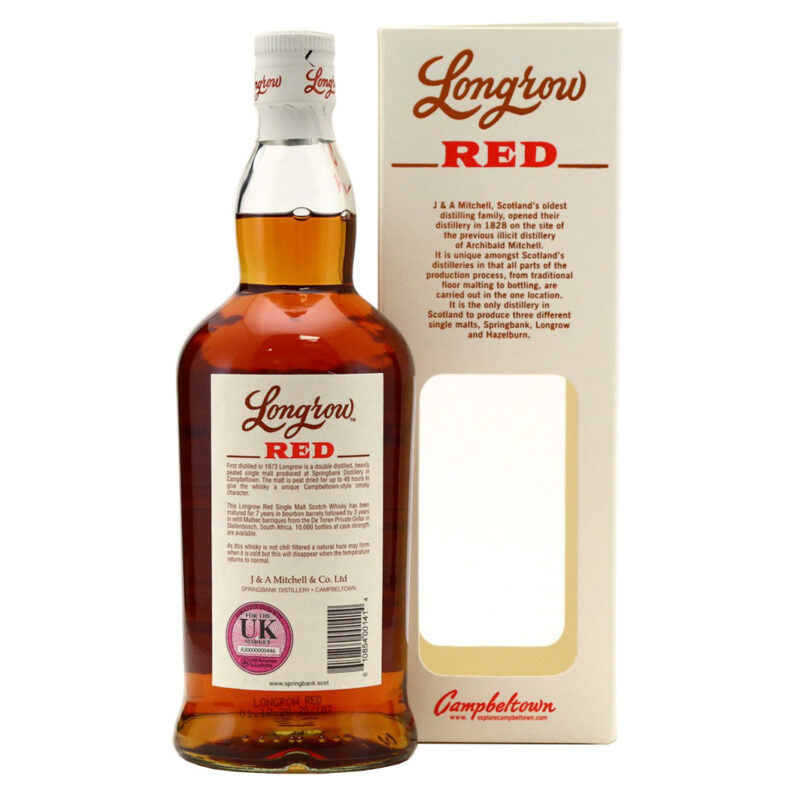 Springbank Longrow 10 Year Old Red Refill Malbec Cask - Image 3