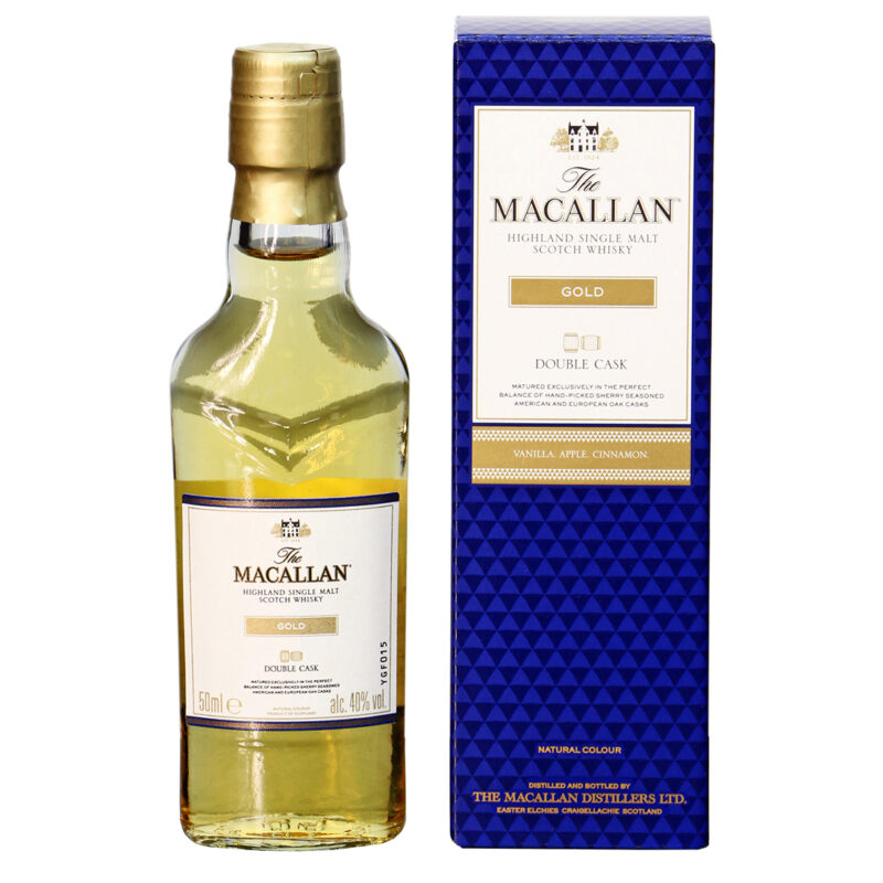 Macallan Gold Double Cask 50ml Miniature Single Malt Whisky - Image 3