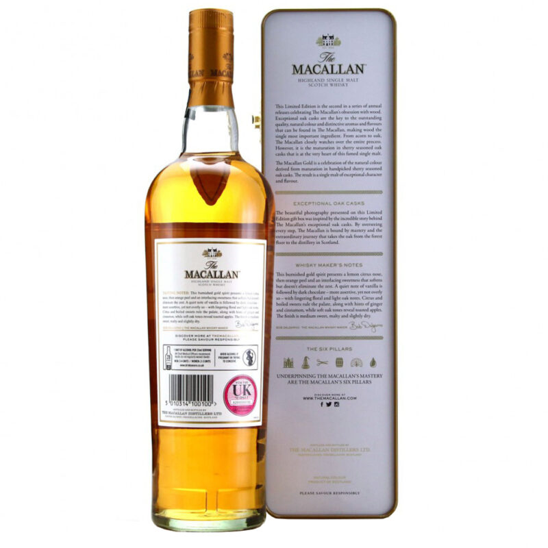 Macallan Gold Limited Edition Tin Box Single Malt Whisky - Image 3