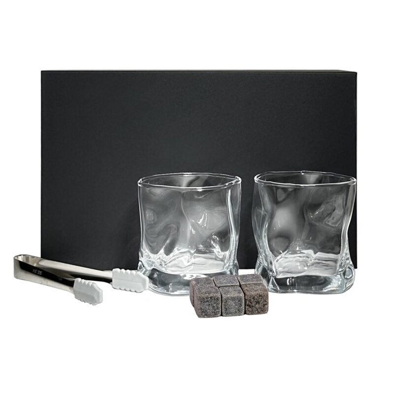 Gift Box with Whisky Tumblers and Stone Ice Cubes - Image 3