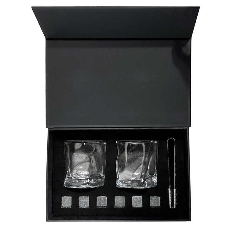 Gift Box with Whisky Tumblers and Stone Ice Cubes - Image 7