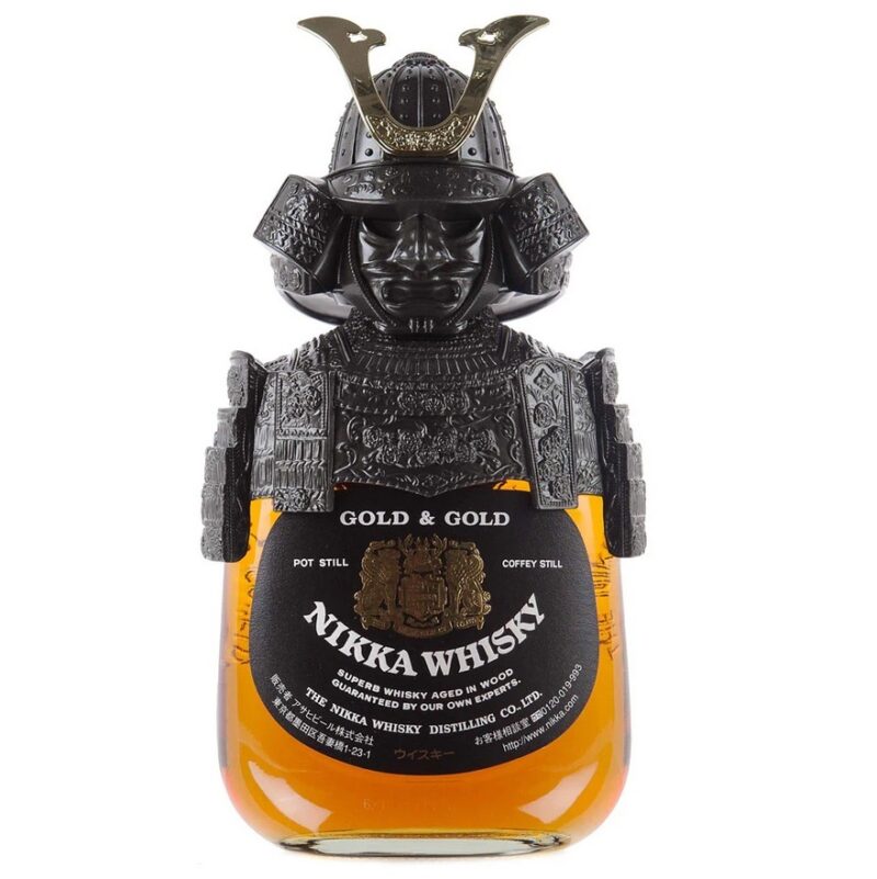 Nikka Gold and Gold Samurai Metal Armour Helmet Blended Whisky Limited Edition - Image 2
